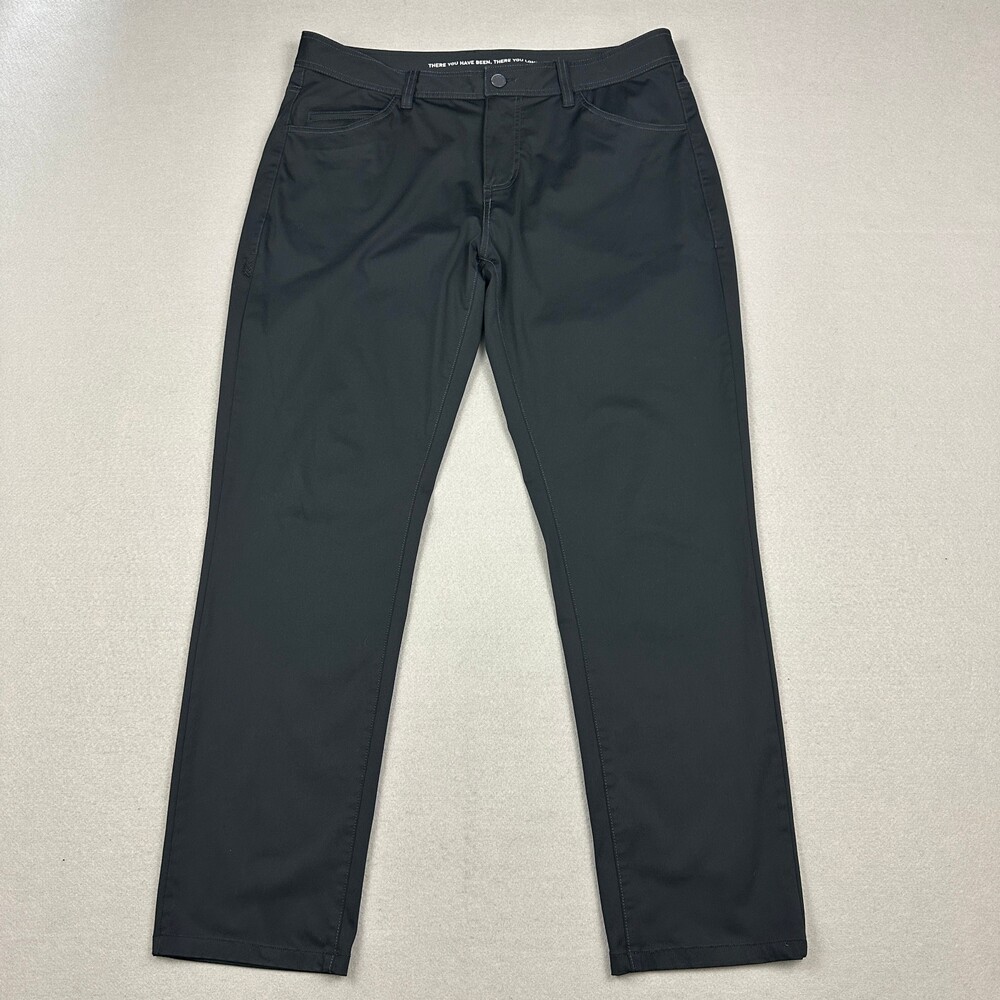 Rhone Pants Men 35 Black Commuter Five Pocket Stretch Trousers Slim Straight